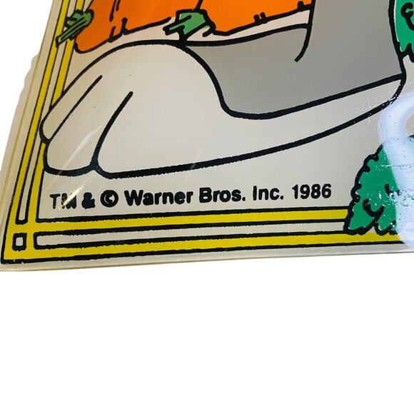 1986 Warner Bros. Bugs Bunny What’s Up Doc? Cartoon Glass Ceiling Light Shade - Picture 3 of 11